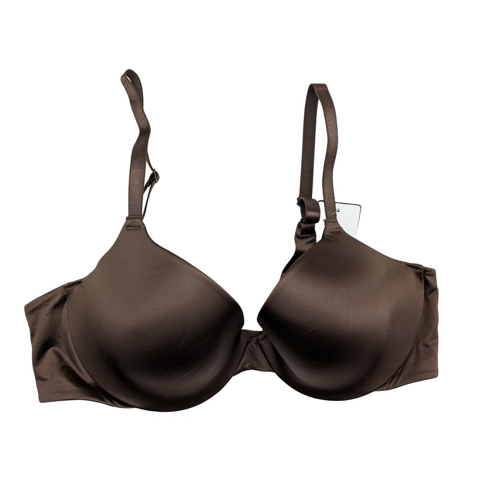 Wacoal 853397 Inner‎ Sheen Contour T-Shirt Bra 34C Chocolate Brown Underwire NWT